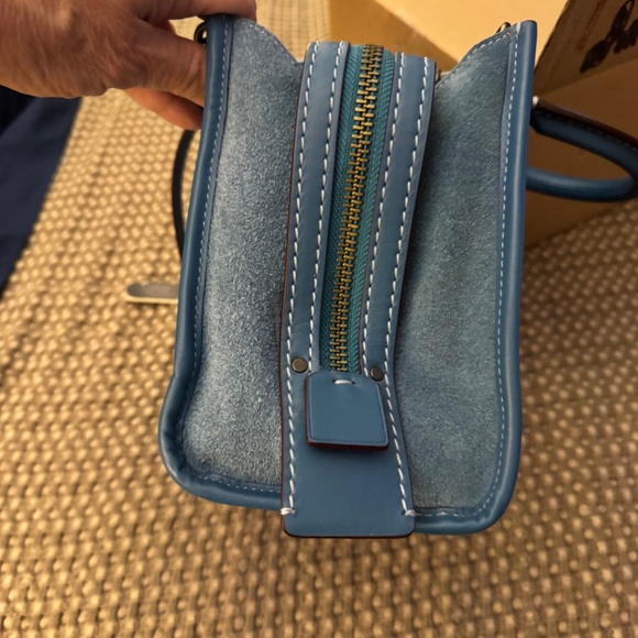 Coach Rogue 25 Blue Suede 10486 - Picture 9 of 16